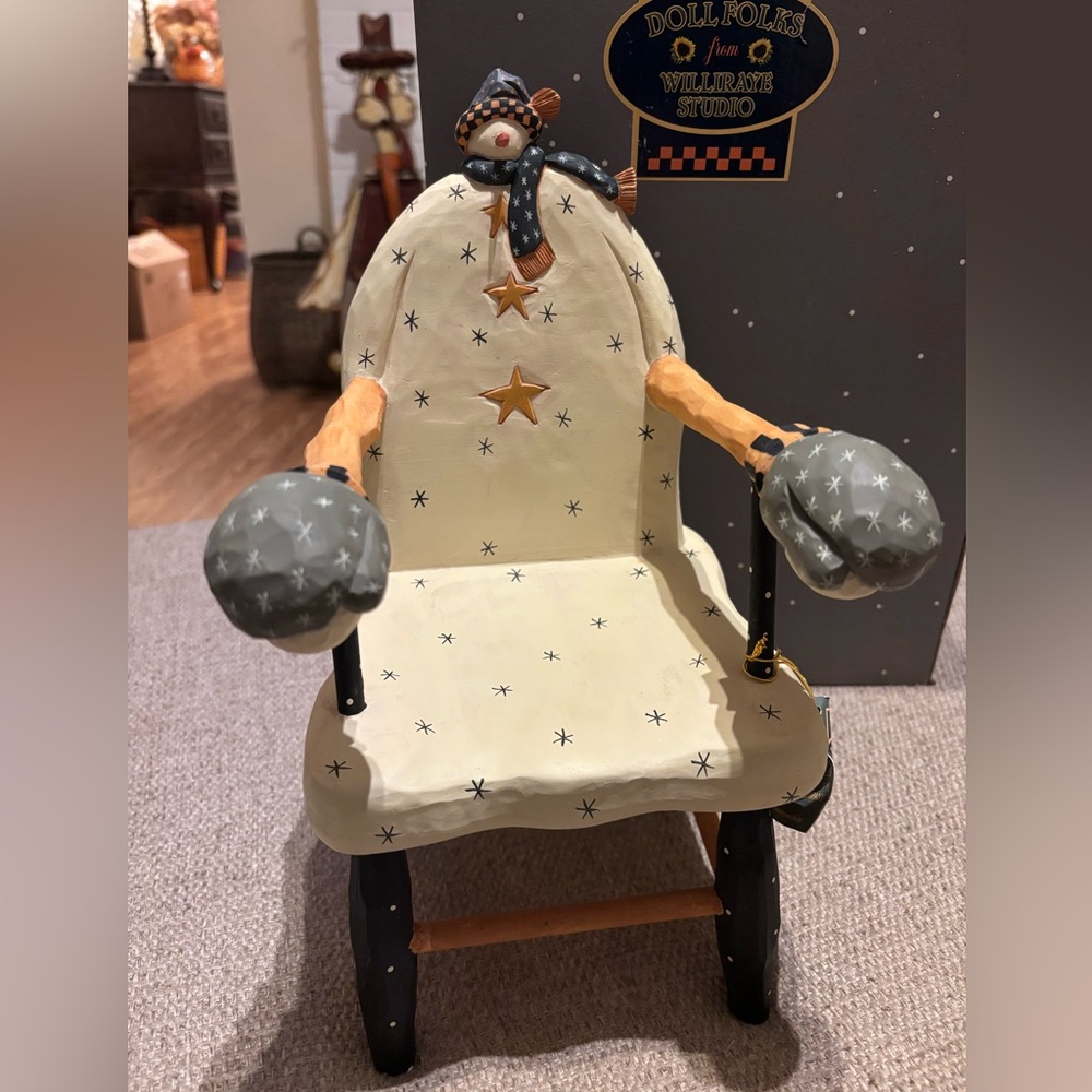Williraye Studio WW4113 DollFolks Snowman Chair
